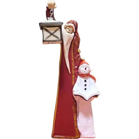 Sculpture  Père Noël et résine  Figurines de Noël  Décoration de  Noël festive, parfaite pour l'intérieur et l'extérieur, améliore la des vacances et l' saisonnier (1/5)