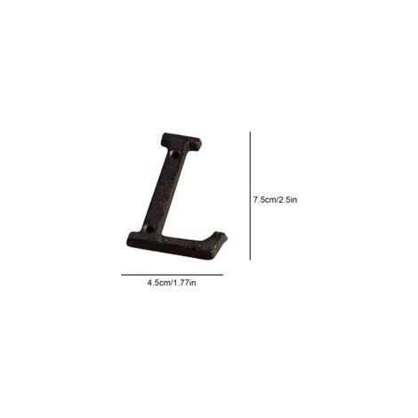 Numéro de maison en métal 3D AZ – Plaque en fonte rétro pour décoration murale – Dimensions 7,5 x 4,5 cm – Résistant à la rouille (1/2)