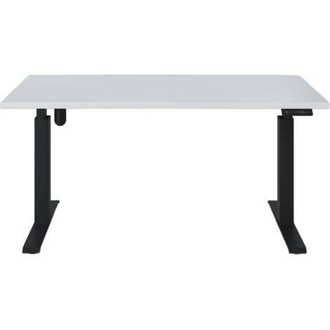 Bureau électrique réglable en hauteur Blanc 138 x 68 cm (1/5)