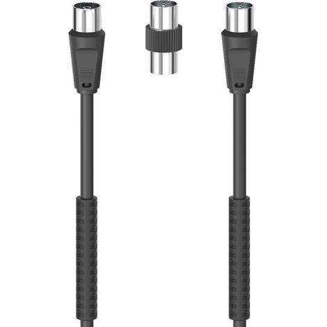 Hama Cavo antenna M F con adattatore M M 3 metri 85 dB ferrite nero (1/2)