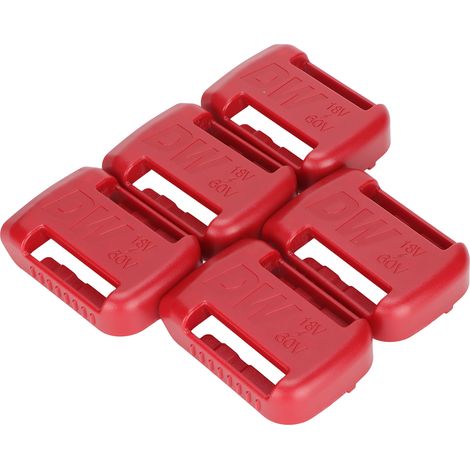 Support de Batterie Lithium 5 pièces pour Outils sans Fil, Rack de Fixation avec Perçage Fraisé pour Packs DW Rouge (1/5)