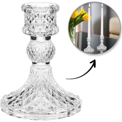 Candelabro decorativo in vetro Glamour 10 cm - SW10