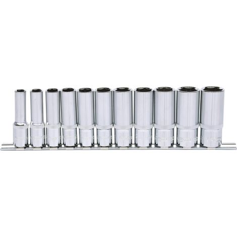 KS  TOOLS  3/8"  CHROMEplus  Juego  de  vasos  hexagonales  largos  11  pzs.  8-19  mm  -  918.0611 (1/2)
