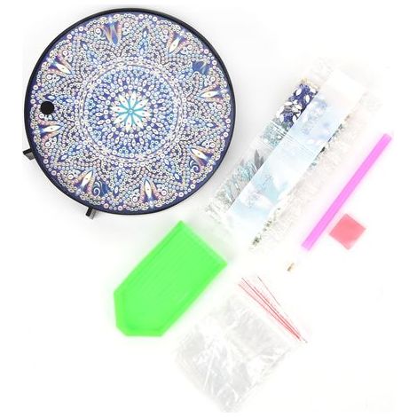 DIY-Diamantmalerei-Set mit Leuchteffekt, spezielle Mandala-Form, Diamantmalerei, Heimdekoration ZXD020 (1/5)