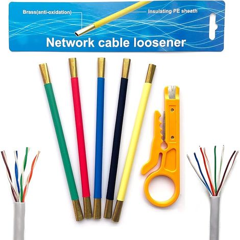Lève-fils de câble réseau détwist pour CAT5/CAT6/CAT7 et outils de séparateur de paires de fils téléphoniques bleu CAT5/6 (1/2)