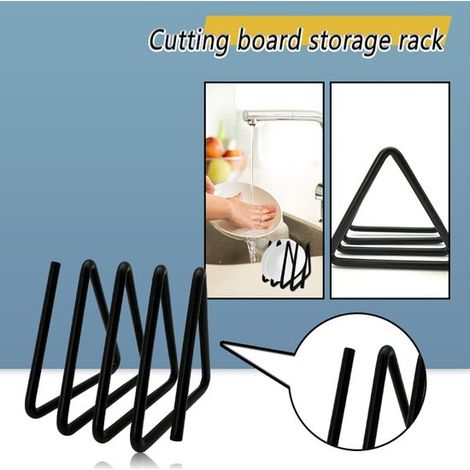 Estante metálico para tablas de cortar, soporte para tablas de picar, estante de almacenamiento para el hogar, utensilios de cocina (1/4)