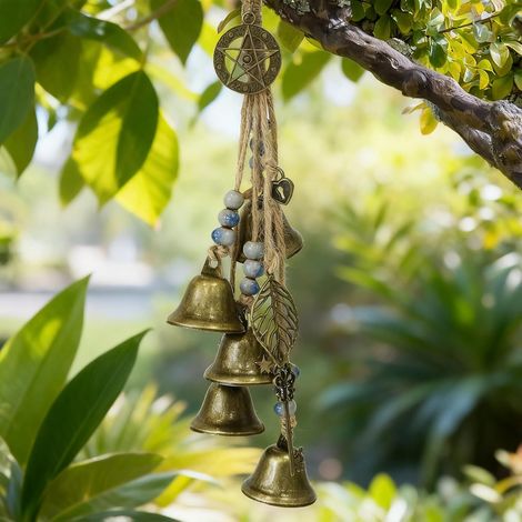 Campana della strega, campanello a vento da esterno, suono chiaro e piacevole, può essere appeso in verande, finestre, balconi e all'aperto (1/5)