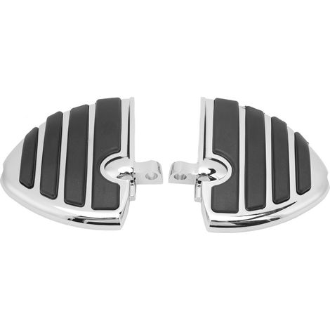 1 paire de repose-pieds chromés antidérapants pour moto, compatibles avec les modèles FXCW, FXCWC, FXS, FXSB et FXSBSE. (1/5)