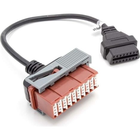 OBD2 30-Pin to 16-Pin Adapter Cable – OBD Diagnostic Connector – Compatible with older Peugeot and Citroën models – 30 cm Length