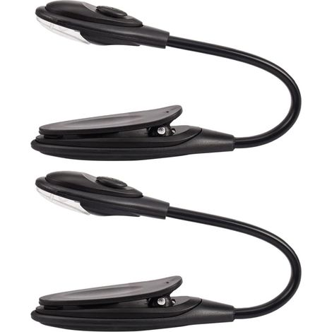 2X Mini-Lampe de Livre Brillante A Pince Flexible Lampe Lecture (1/5)