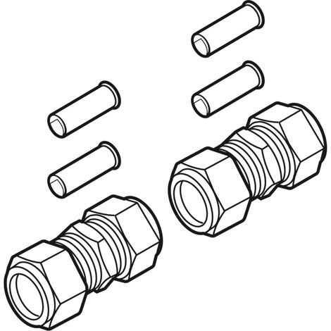 Klemmringverschraubung 15x15mm 2er-Set - 48002003302 von Weishaupt