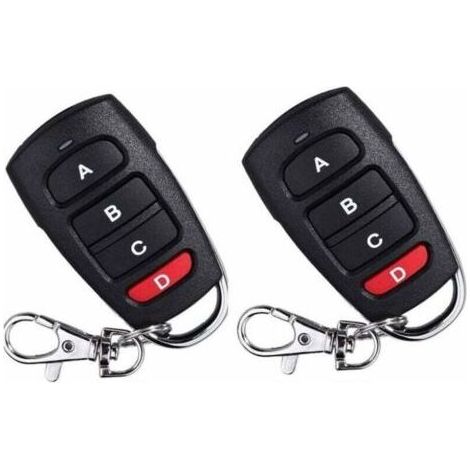 FENOPLASTICALot de 2 télécommandes de rechange universelles pour portail électrique de garage 433 MHz (1/5)