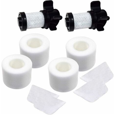 Lot de 2 + 4 filtres compatibles Shark IONFlex DuoClean IC205 IF100 IF150 IF160 IF170 IF180 IF251 IF200 IF201 IF202 IF205 Remplace XPREMF100,XPSTMF100 (IF100000 2 HEPA + 4 filtres en mousse) (1/5)