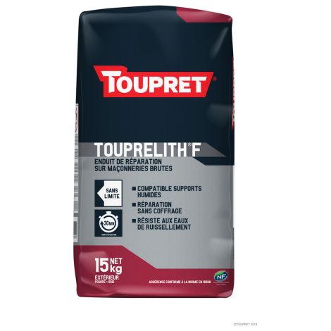 Mortero de reparación Toupret touprelith f moldeable duradero 15 kg