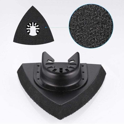 4-Piece Delta Sanding Pad 80mm Multi-Tool Accessories for Mounting Pad, Multi-Tool Blade, Oscillating Tool Accessories for Worx Mikita Dewalt Power Tool, Worx Tool, Bosch Multi-Tool