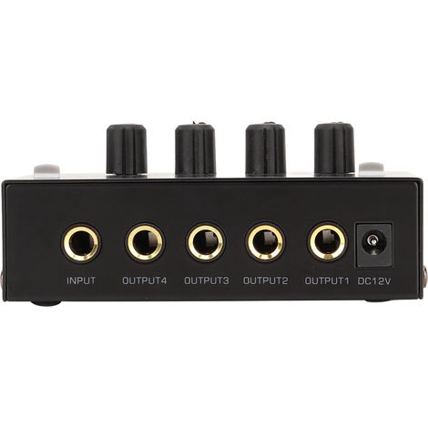 Vierkanal-Kopfhörerverstärker, Heim-Audioverstärker, Stereo-Receiver, Stereo-Audioverstärker aus Metall, geeignet für Tonstudios und Bühnenanwendungen, europäischer Standardstecker 100-240V. (1/4)