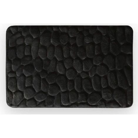 40x60cm microfiber bathroom floor mat, absorbent bathroom floor mat, black, carpet, suitable for bathroom (1/4)