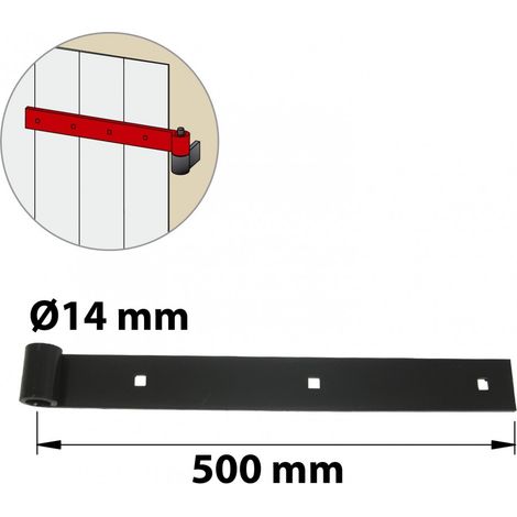 Bisagra de acero prepintado, Al.35 x L.500 x P.23 mm AFBAT