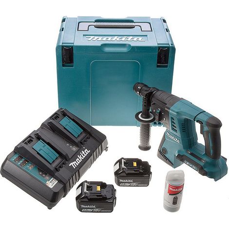 Makita – Perforateur burineur 36V SDS-Plus avec 2 batteries 5.0Ah – Moteur Brushless – 3 modes de fonctionnement – Coffret de transport