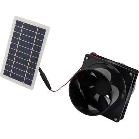 Ventilateur d'échappement à énergie solaire 10W 12V, pour tuyau rond, panneau solaire ABS, Kit de ventilateur pour maison d'animaux domestiques, poulailler, camping-car, serre