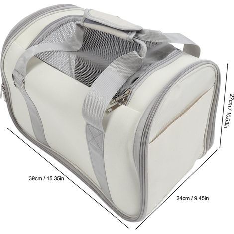 Sac de transport pour animaux de compagnie respirant, grande capacité, en tissu Oxford, bandoulière unique, idéal pour les voyages en extérieur et les visites au magasin Pilipane. (1/3)