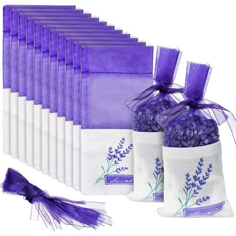 Sollbry Sachets de Lavande Parfumée - 20 Sacs en Coton-Ramie avec Cordon pour Mariage, Faveurs de Bébé et Plus Encore,157.2cm (1/5)