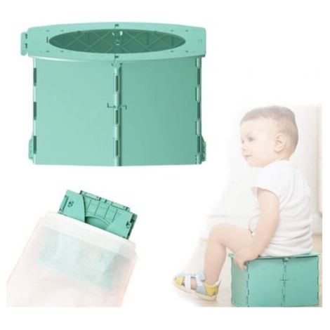 Pair vert, Pot Pliant Voyage Portable Pot Voiture Pliable Enfant Toilettes Pliantes pour Enfants Déplacement Enfants Pot Extérieur Siège Toilette Garçons s Toilettes Voiture Pliable Bébé