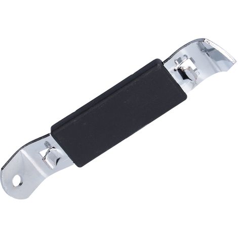 Ouvre-boîte portable multifonctionnel et compact en acier inoxydable avec aimant, idéal pour le camping et les voyages. (1/5)