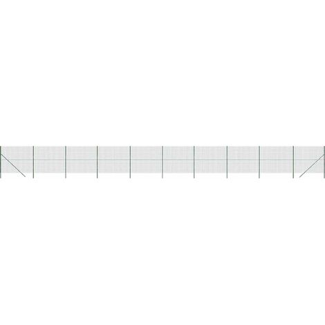 Maison Exclusive - Maschendrahtzaun Grün 2x25 m Verzinkter Stahl