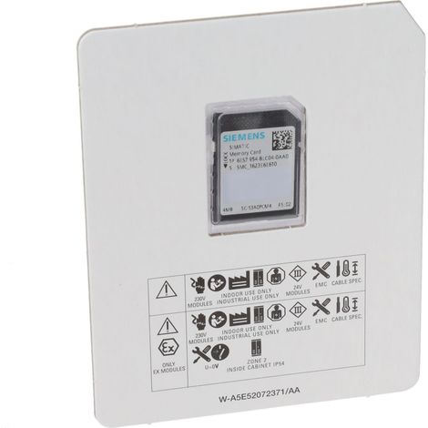 Simatic S7, Schede Di Memoria Per Cpu S7-1X 00/Sinamics, 3, 3V Flash, 4 Mb