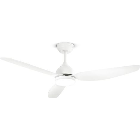 Ventilatore da Soffitto con luce Perenz 7189 B CT Bianco - Ø 132 cm, 3 Pale, 6 Velocità, Motore DC 40W, Silenzioso