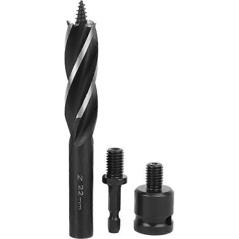 Ausgezeichnetes 4-Schlitz-4-Kanten-Holzbohrer-Set aus Kohlenstoffstahl mit Sechskantgriff und Lochöffner (22 mm)