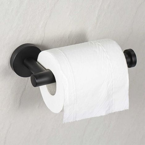 Anello porta carta igienica, porta asciugamani, aperto, acciaio inox SUS 304, finitura nero opaco, accessori per bagno, porta asciugamani da parete - Crezuo
