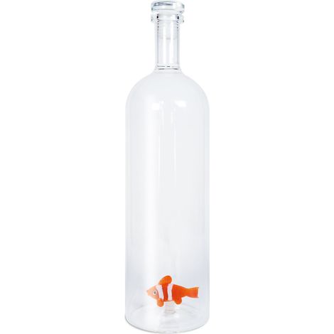 WD LifeStyle Bottiglia Vetro con Tappo Cc 1,2 Lt Pesce Pagliaccio