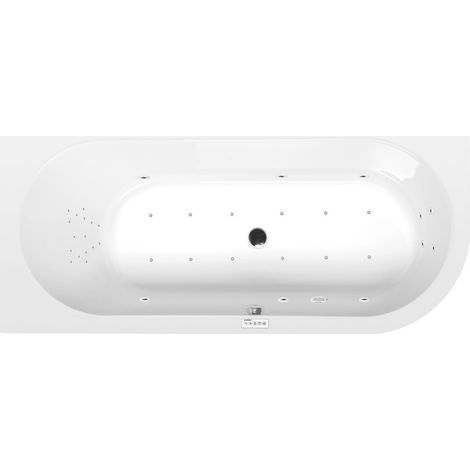 Baignoire balnéo ASTRA L, 165x80x48cm, Highline Hydro-Air, chrome (1/4)