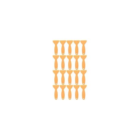 Lot de 20 Raclettes Triangulaires en Plastique Jaune, Grattoirs Compacts pour Film Adhésif de Voiture, Outil Multifonction pour Film Vinyle, Pose et Retrait D’Autocollants (1/5)