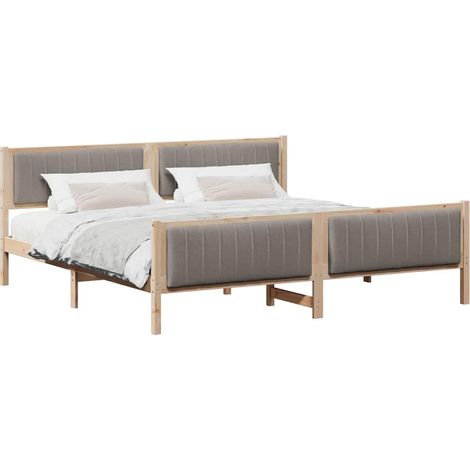 Maison Exclusive - Struttura del Letto con testiera Marrone e taupe 200 x 200 cm