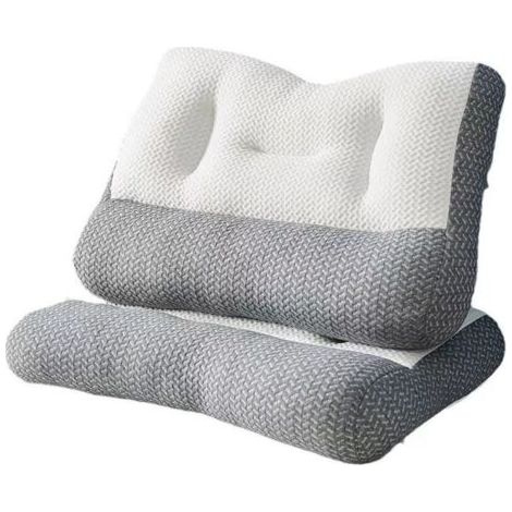 Oreiller ergonomique cervical - XVX - 74X48cm - 5 zones - gris (1/4)