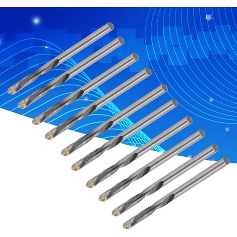10 Hartmetallbohrer, Spiralbohrer mit zylindrischem Schaft, Hartmetall-Einsatzbohrer, 4 mm (1/5)