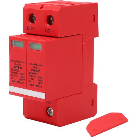 Disjoncteur Photovoltaïque DC1000V 60KA avec Parafoudre - Boîte de Distribution 2P Orangered (1/5)