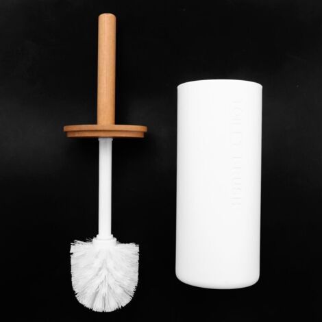 NALOOKAMIC  Ensemble Brosse à Toilettes en Bambou avec Base, Porte-Brosse de Salle Bain, Accessoires Toilette (1/3)