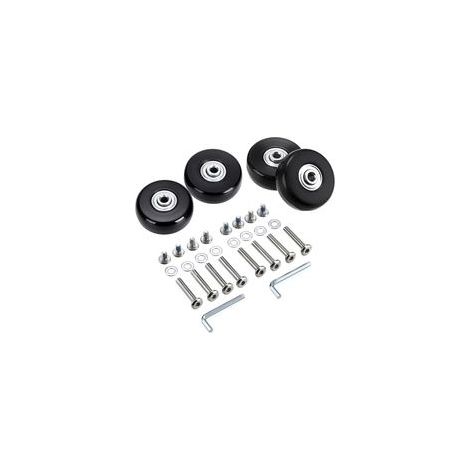 4pcs roulettes de Valise Roues de Rechange réparation de roulements pour Valise de Bagage 50 18mm,Noir (1/4)