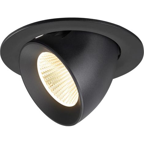 Encastré downlight NUMINOS® GIMBLE L intérieur 3000 K 40° IP20 rond noir - SLV - 1009724