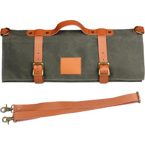 Sac de rangement pliable pour outils de cuisine en toile cirée imperméable pour la cuisine en plein air et les compétitions (1/5)