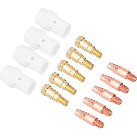 14-teiliges Kontaktdüsen-Gasverteiler-Düsenhalter-Set für Binzel 36KD MIG-Schweißbrenner 1,6 mm (1/5)