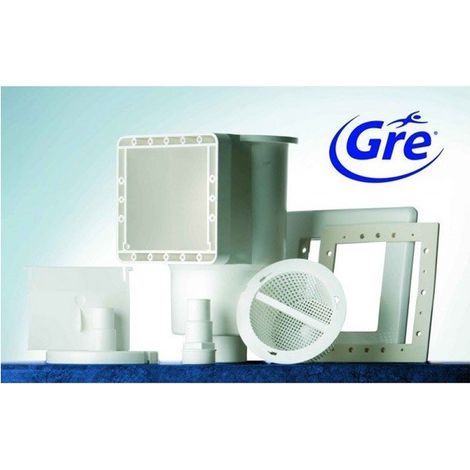 Épuisette de piscine en PVC – Buse de refoulement incluse – Dimensions 24 x 21,5 x 31 cm – Compatible avec piscines hors-sol GRE