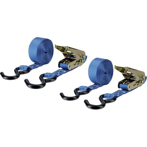 Set mit 2 Ratschen-Zurrgurten – S-Haken – 500 kg – 5 m x 25 mm (1/5)