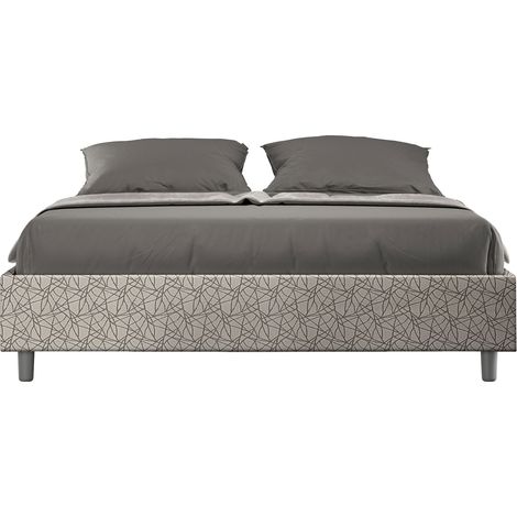 Letto Matrimoniale Sommier 160x190 cm Senza Rete Azelia Era 02 Grigio (1/5)