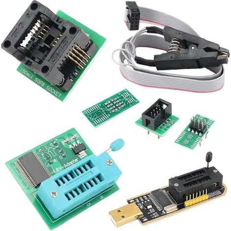 CH341A Programmiergerät 1,8V Konvertierungsbuchse Testclip-Set für--
