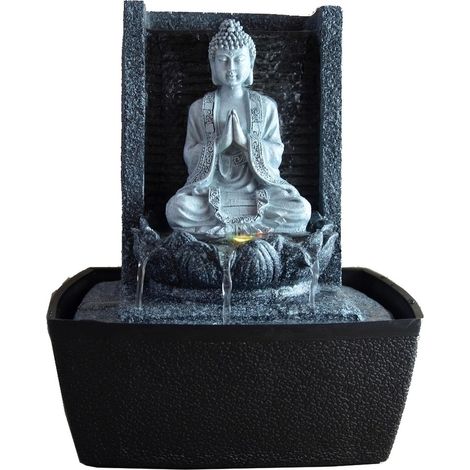 Caratteristica di Acqua Interna LED Lotus Buddha Multicolore 26 cm [Istruzioni Tedeschi] (1/5)